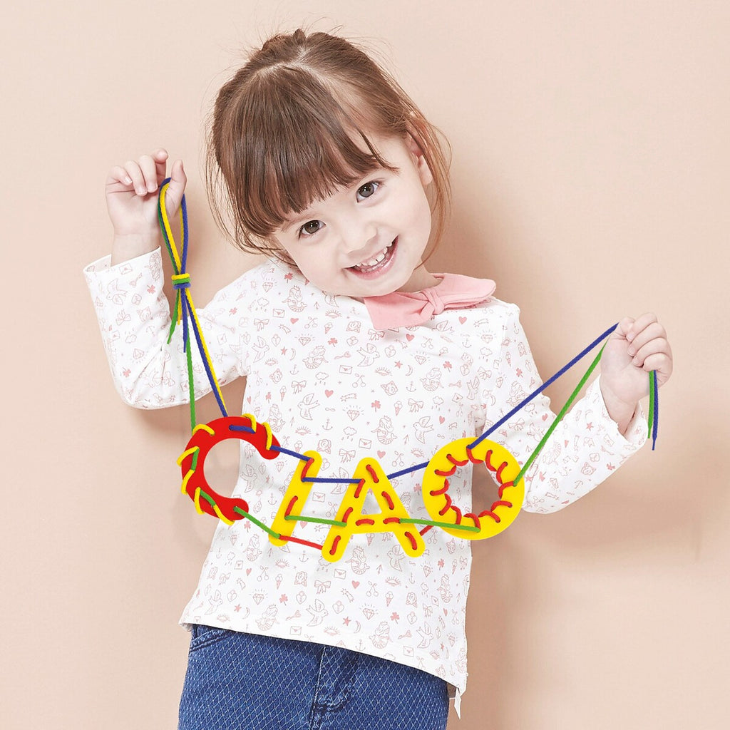 Treleleke Montessori med bokstaver og tall fra 3 år bakside