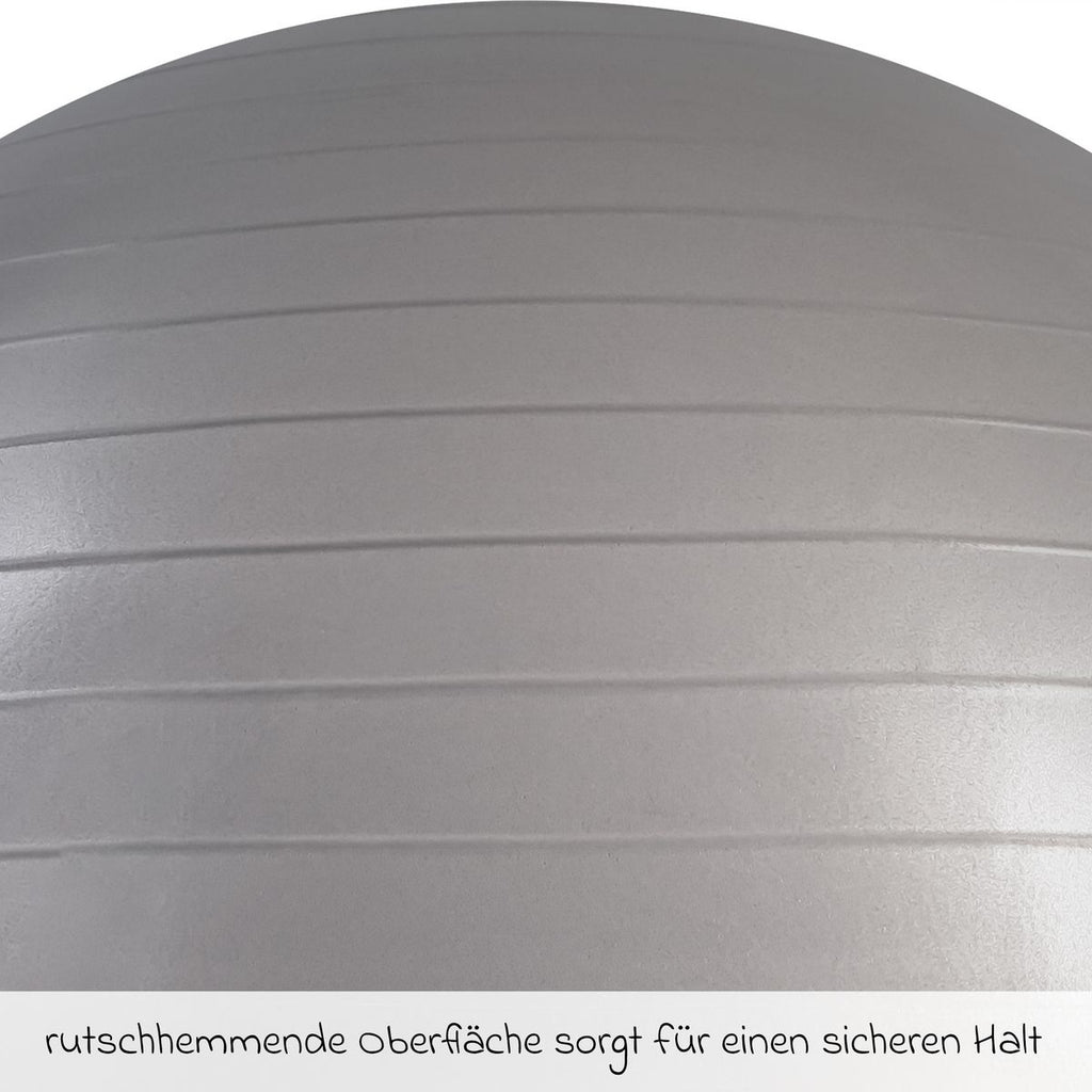 Montert Treningsball for gravide opptil 120 kg med luftpumpe grå