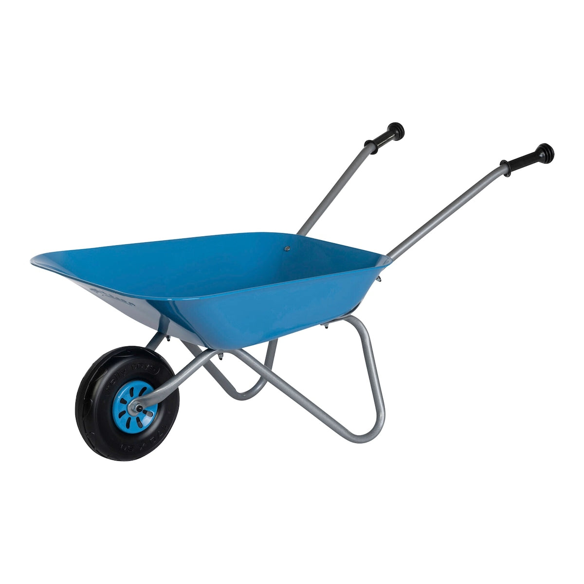 Trillebår for barn med metallkar fra 2,5 år 80 cm med fargerike grep