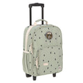 Trillekoffert for barn 22 l Happy Prints Light Olive forfra