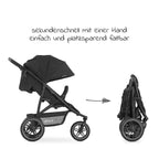 Trillevogn Rapid 3R opptil 25 kg svart detalj av hjul
