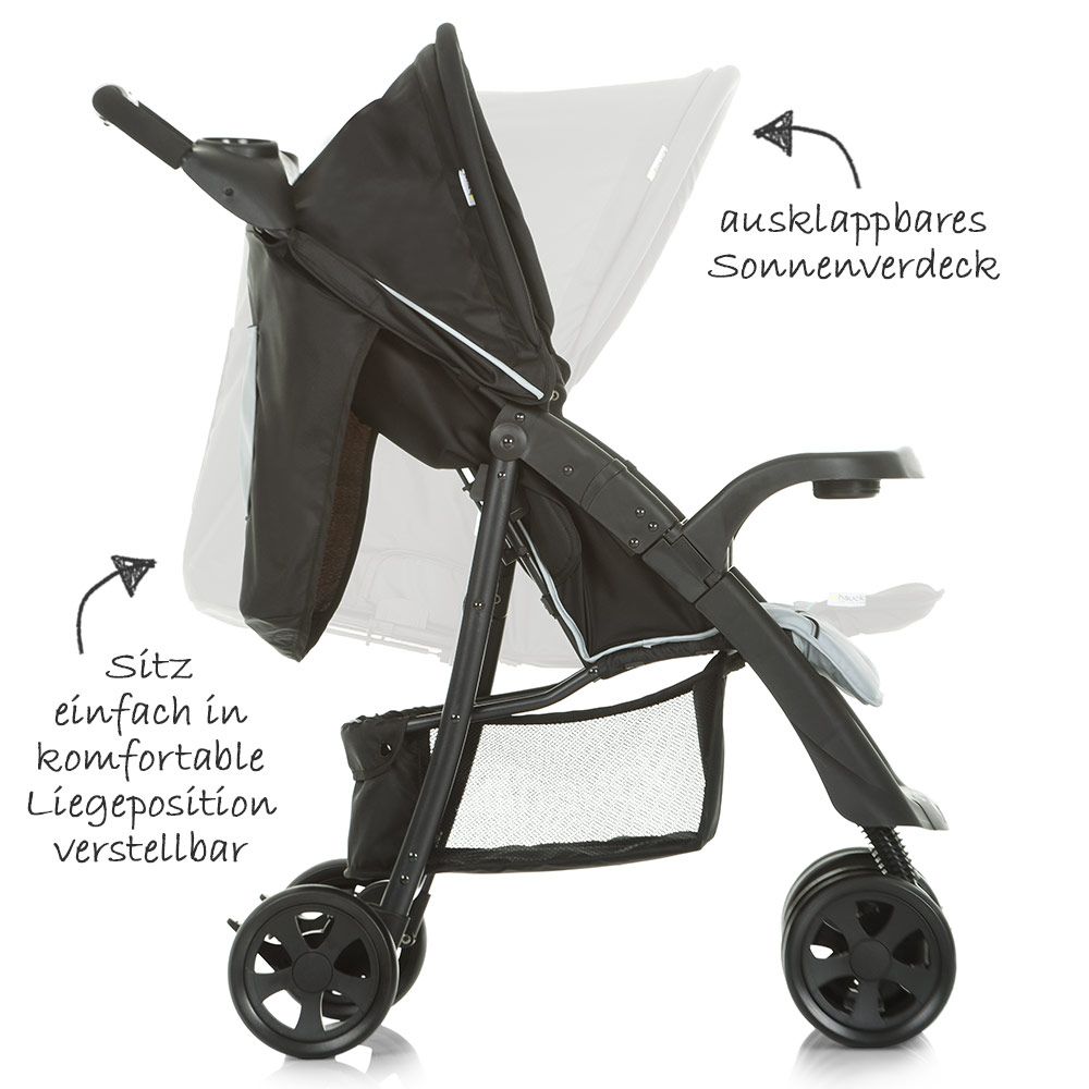 Trillevogn Shopper Neo II opptil 25 kg, Caviar Silver bakside