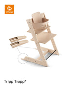 Tripp Trapp Baby Set² Natural for barnestol montert og detalj