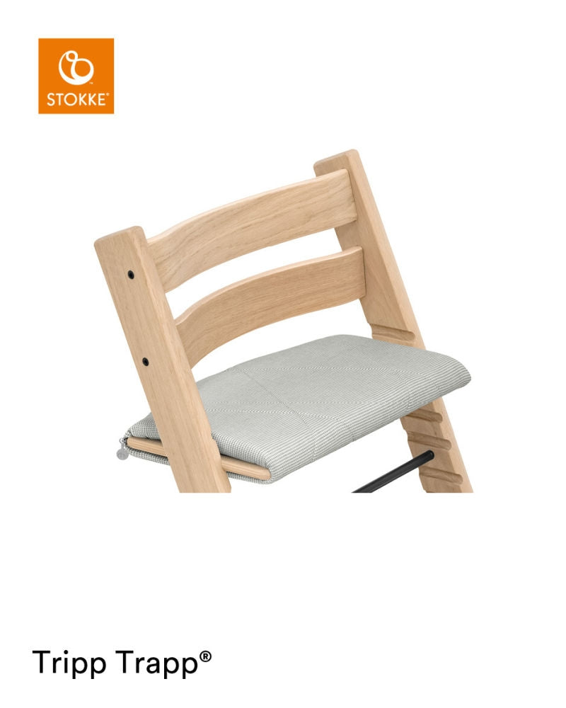 Tripp Trapp Classic Cushion sete- og ryggpute nordic grey detalj