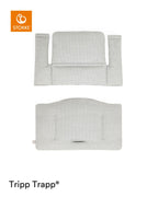Tripp Trapp Classic Cushion sete- og ryggpute nordic grey montert på stol
