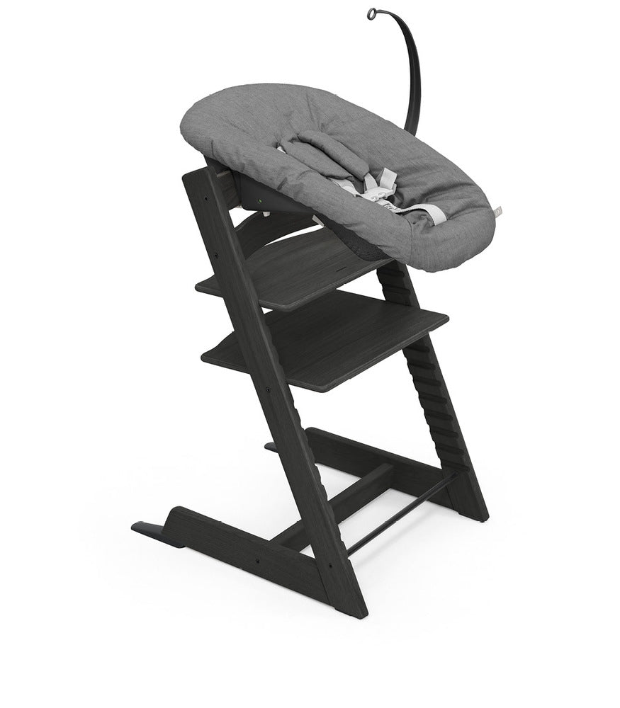 Tripp Trapp Newborn sett Anthracite med lekeholder bakside