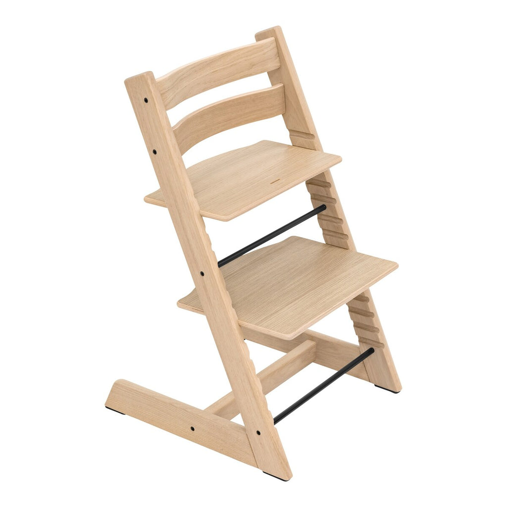 Tripp Trapp trappestol eik med gravering 79 cm forfra