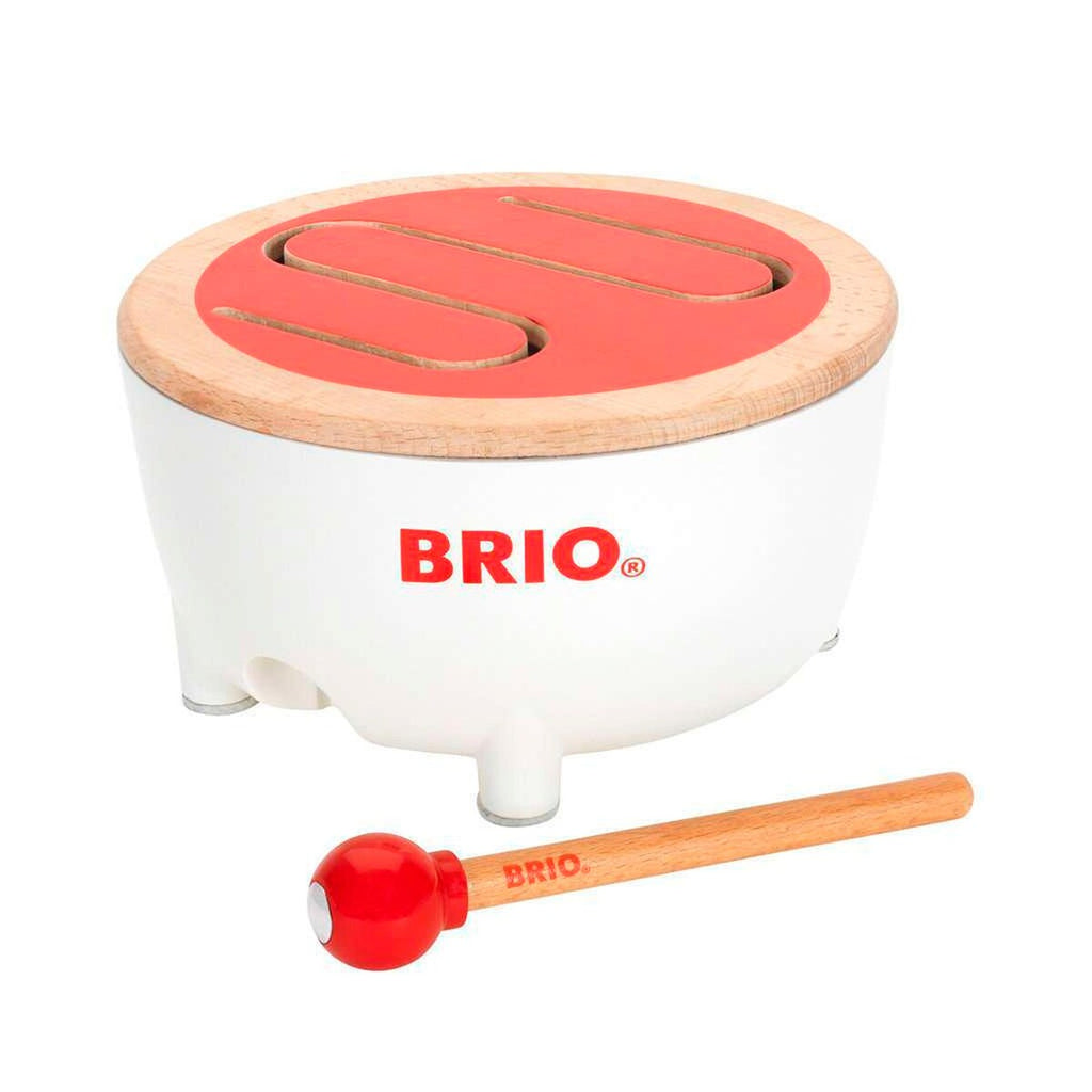 Tromme for barn med trommestikke 16x8,5x16 cm forfra
