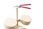 Trommesett i tre for barn 45x54x71 cm PlanToys trommestikker