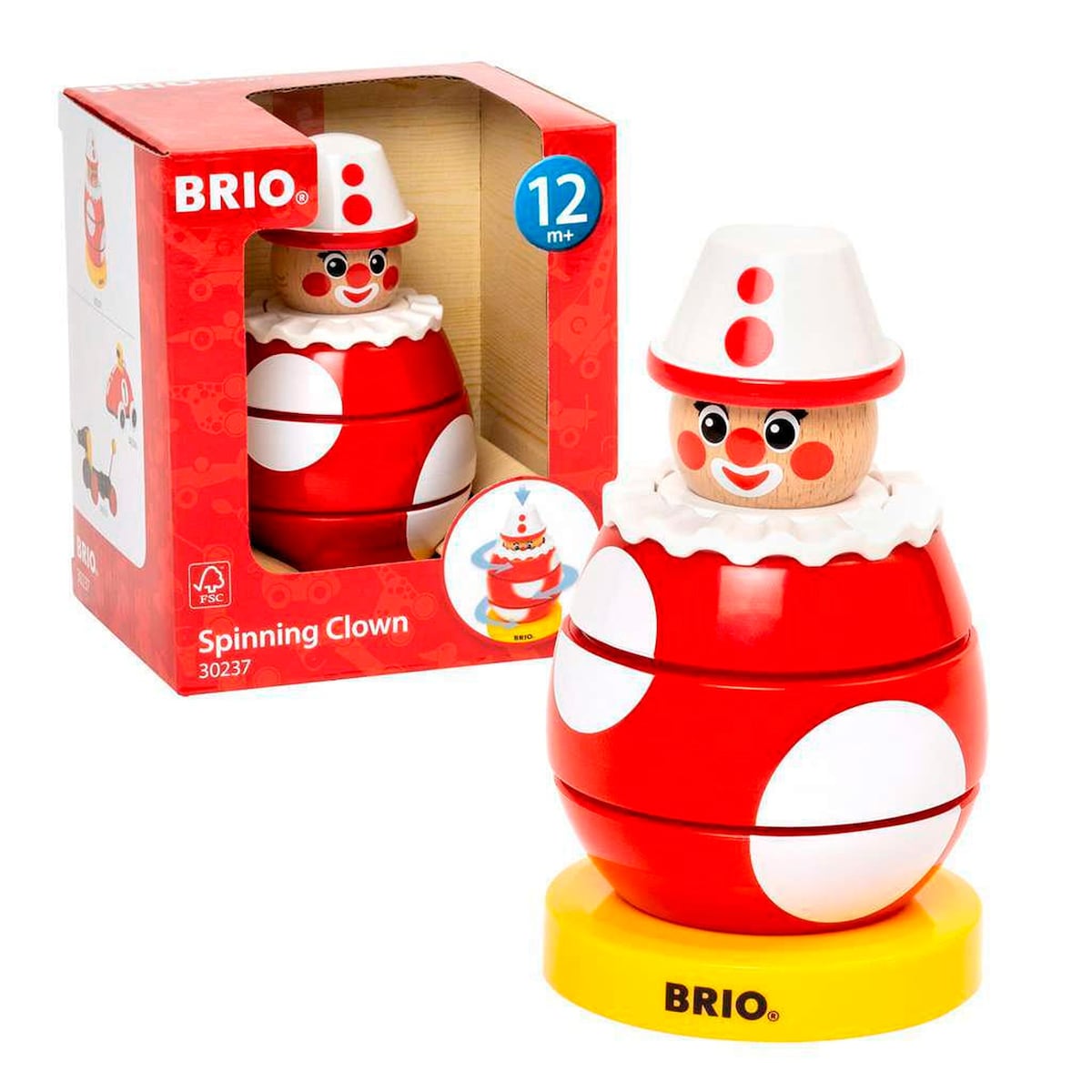 Trykk- og snurreklovn 7,4 x 13 cm - BRIO forfra
