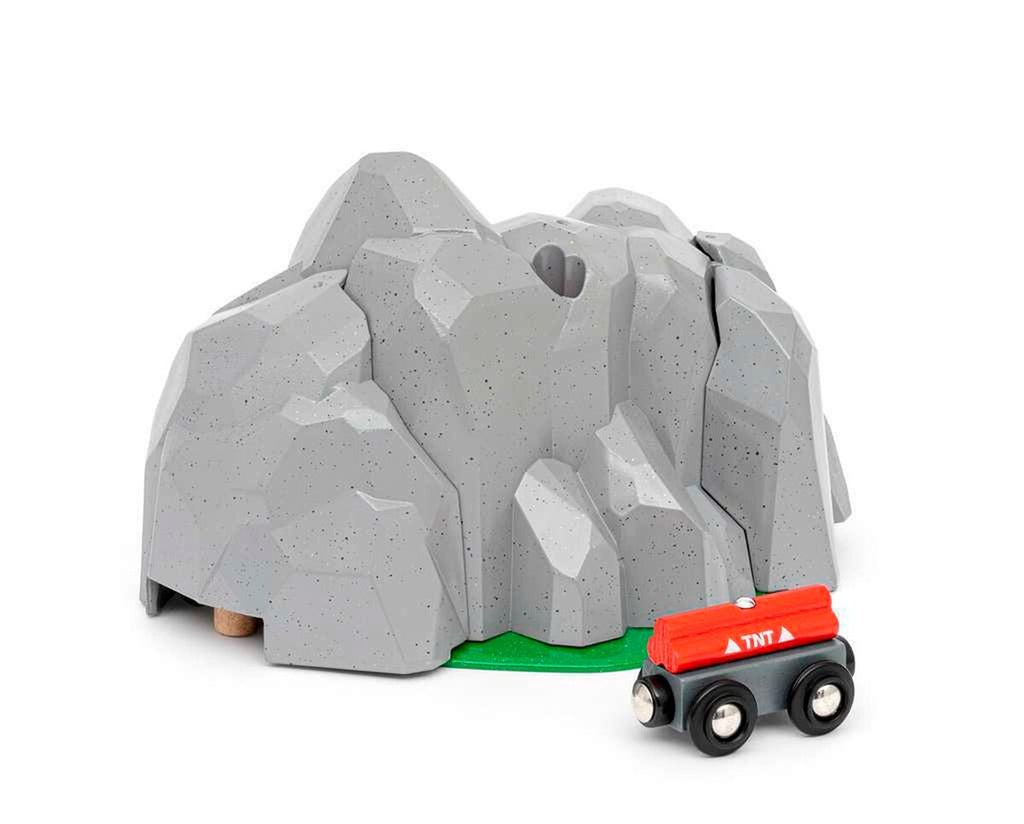 Tunnel med sprengfunksjon for togbane i tre - BRIO bakside