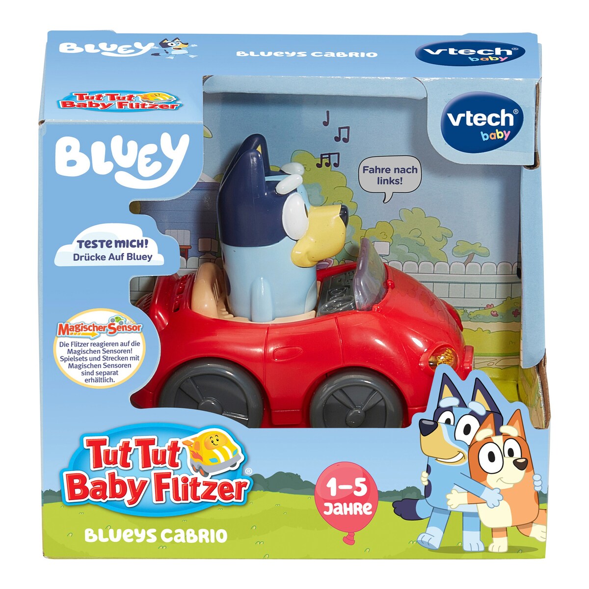Nærbilde av hjul på Tut Tut Baby Flitzer Blueys kabriolet