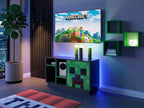 Kabelgjennomføring på TV-benk med dør push-open og 4 åpne rom Minecraft
