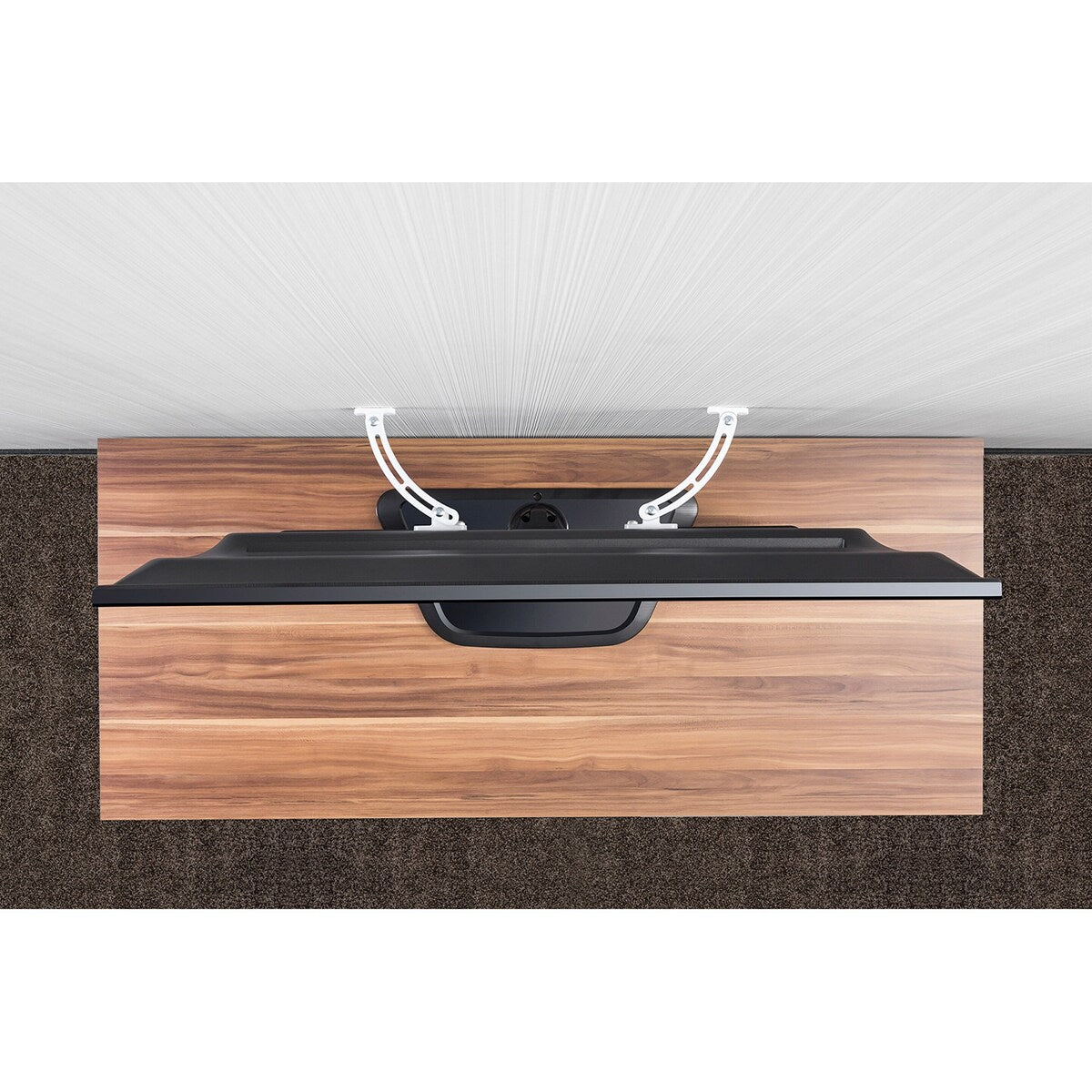 Detaljbilde av TV-veltsikring for flatskjermer med M6/M8 gjenger