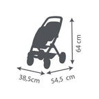 Oppbevaringskurv under setene på Tvillingdukkevogn Maxi-Cosi-design for dukker opptil 42 cm