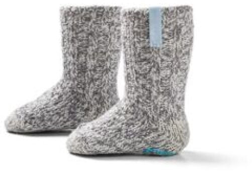 Ullsokker med antisklisåle for baby grå little blue SOXS forfra