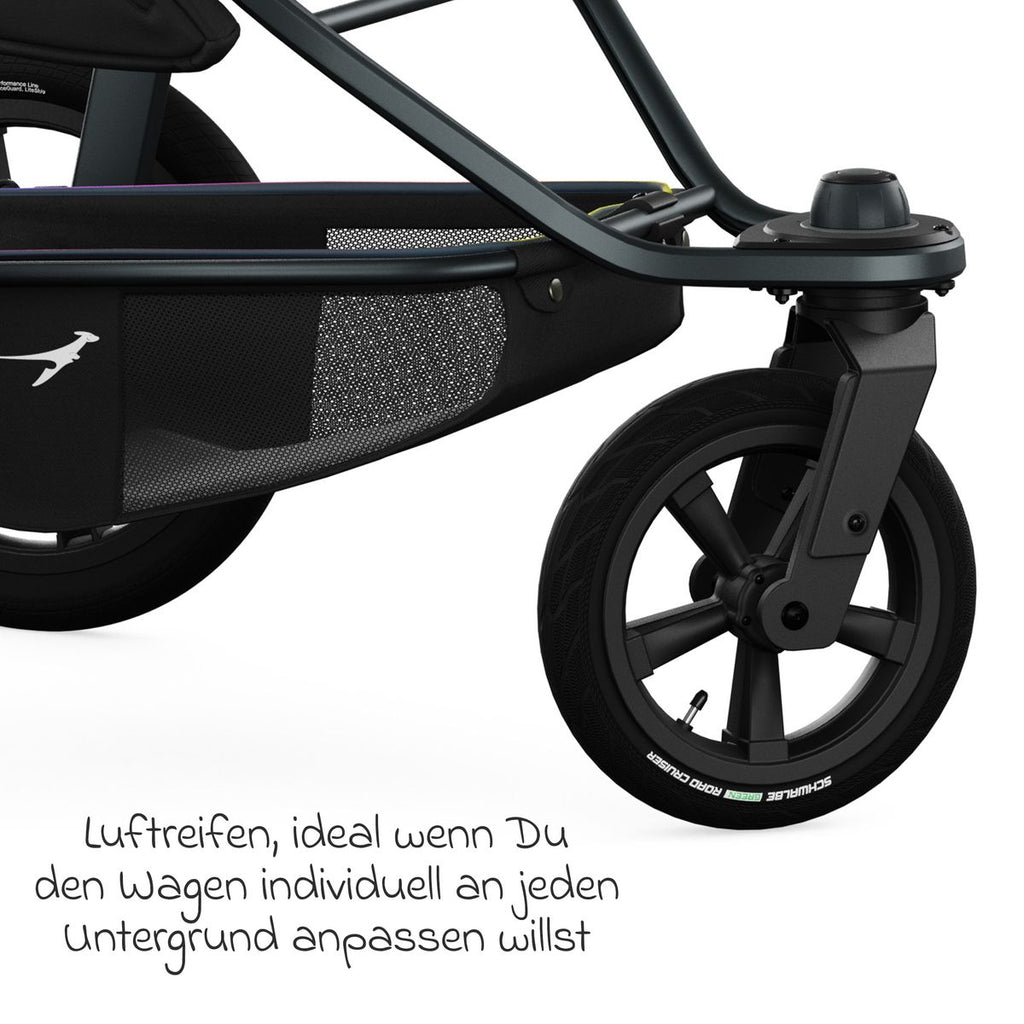 Understell med lufthjul til Pro, 16" og 12" - TFK bakside
