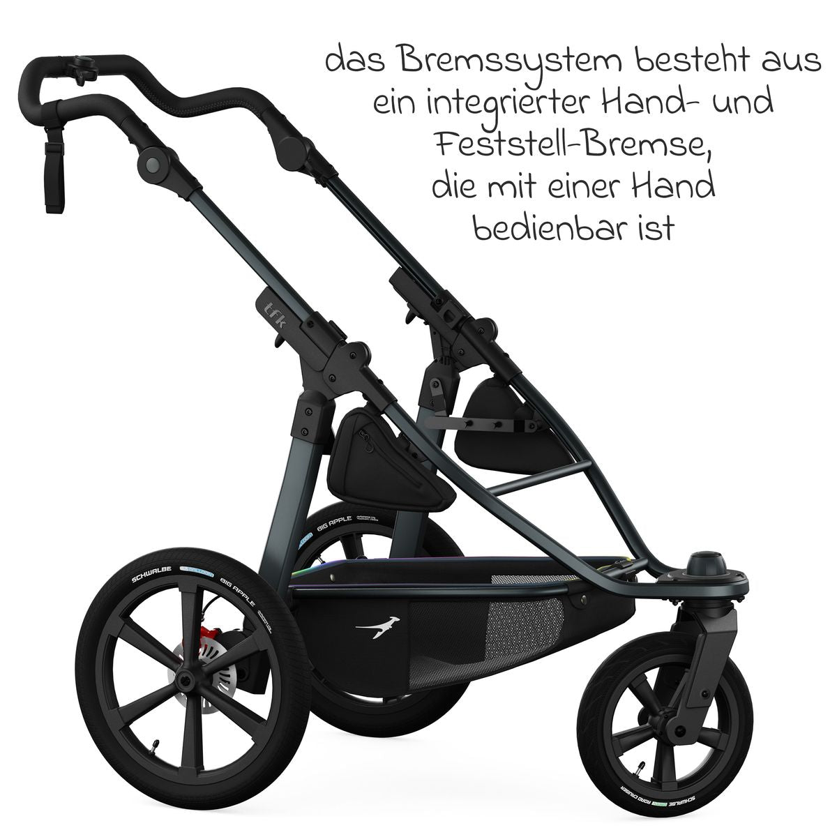 Sideprofil av Understell med lufthjul til Pro, 16" og 12" - TFK