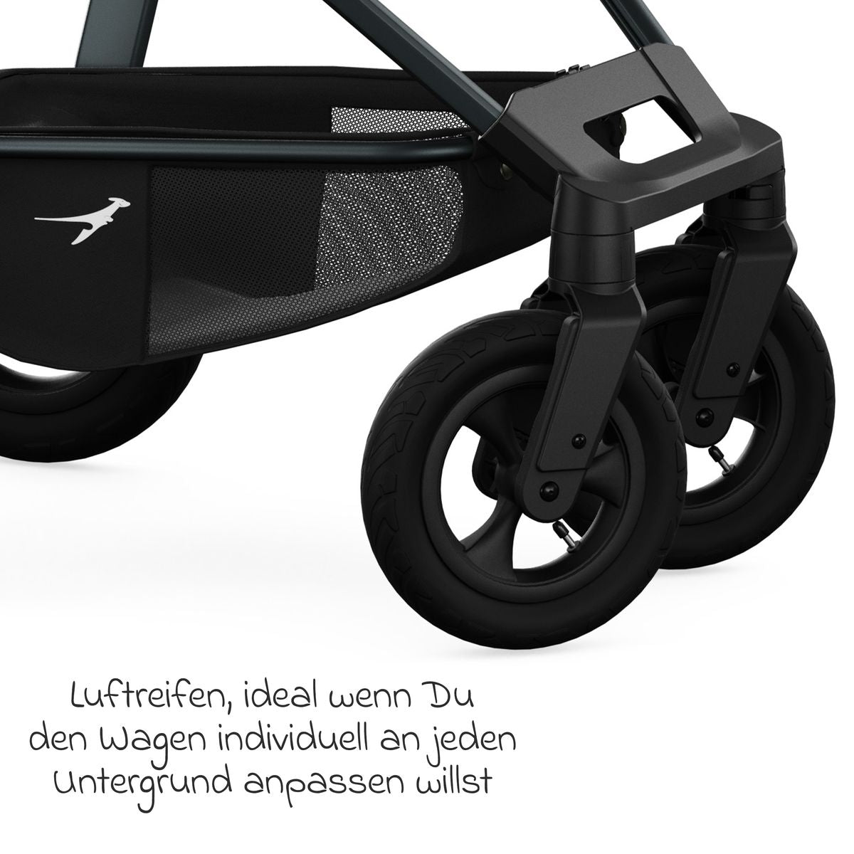 Understell med lufthjul til Mono 4, aluminium - TFK bakside
