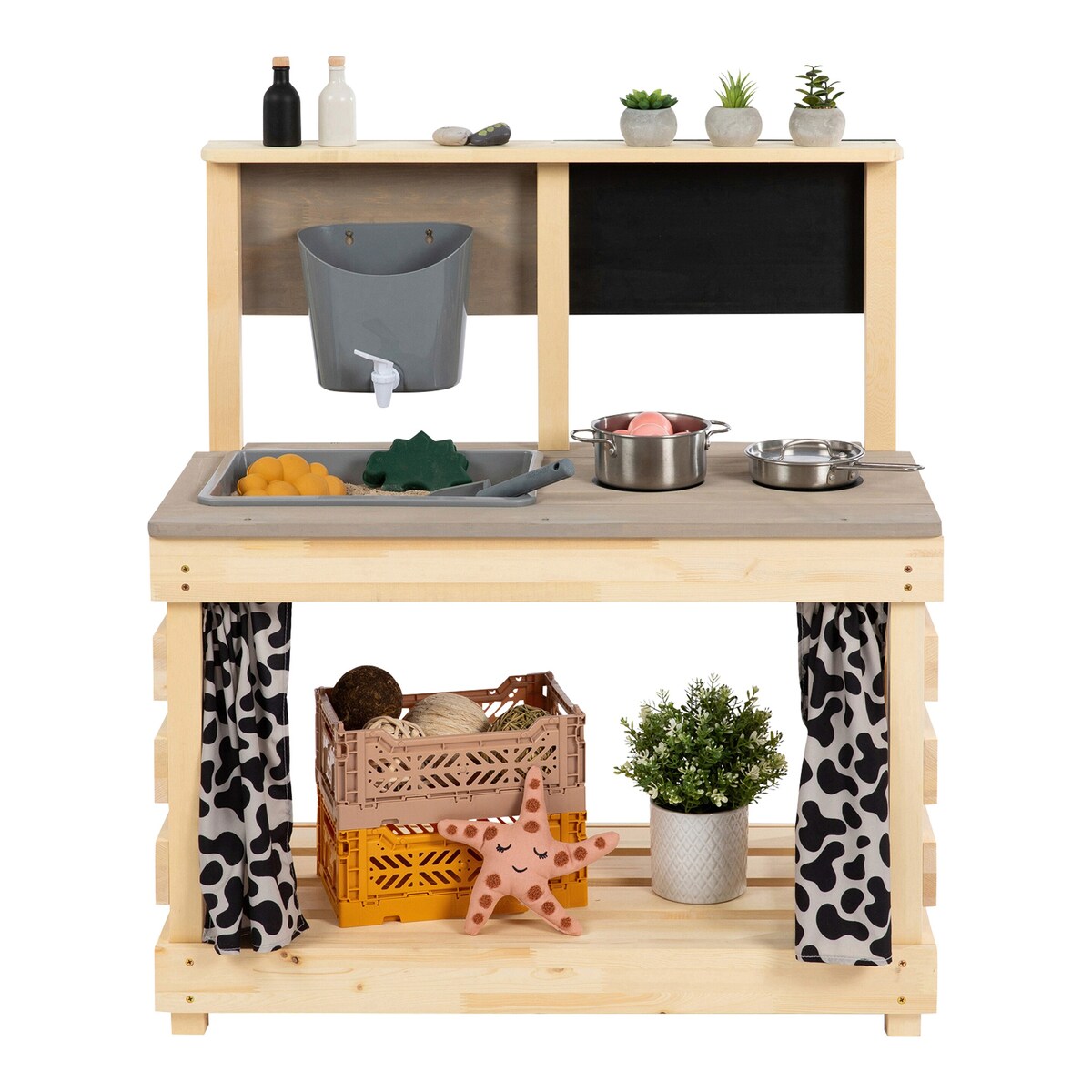 Bakside av Utekjøkken Big Leo 80x40x90 cm i sypresstre