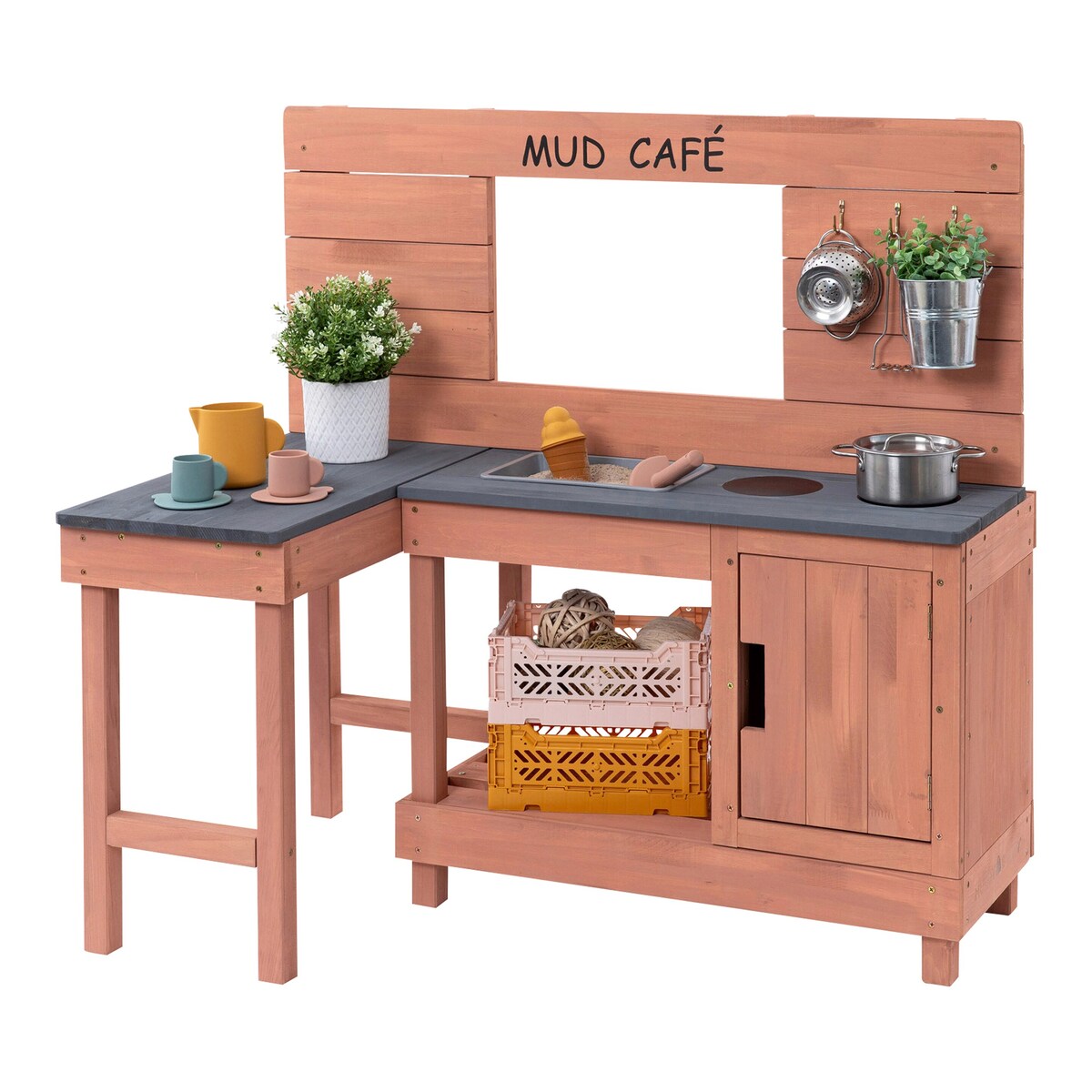 Utekjøkken Coffee Corner med disk 100x60x95 cm forfra