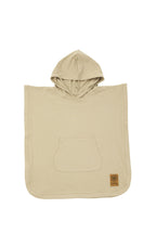 UV-poncho UPF 50+ økologisk bomull 3-5 år Sandy Beach forfra