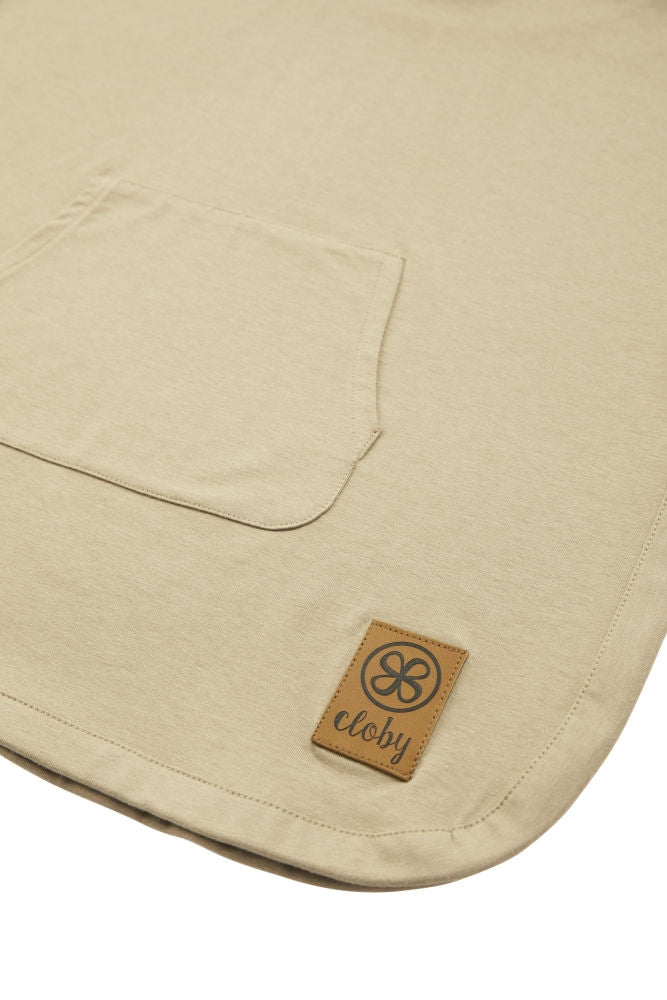 UV-poncho UPF 50+ økologisk bomull 3-5 år Sandy Beach bakside