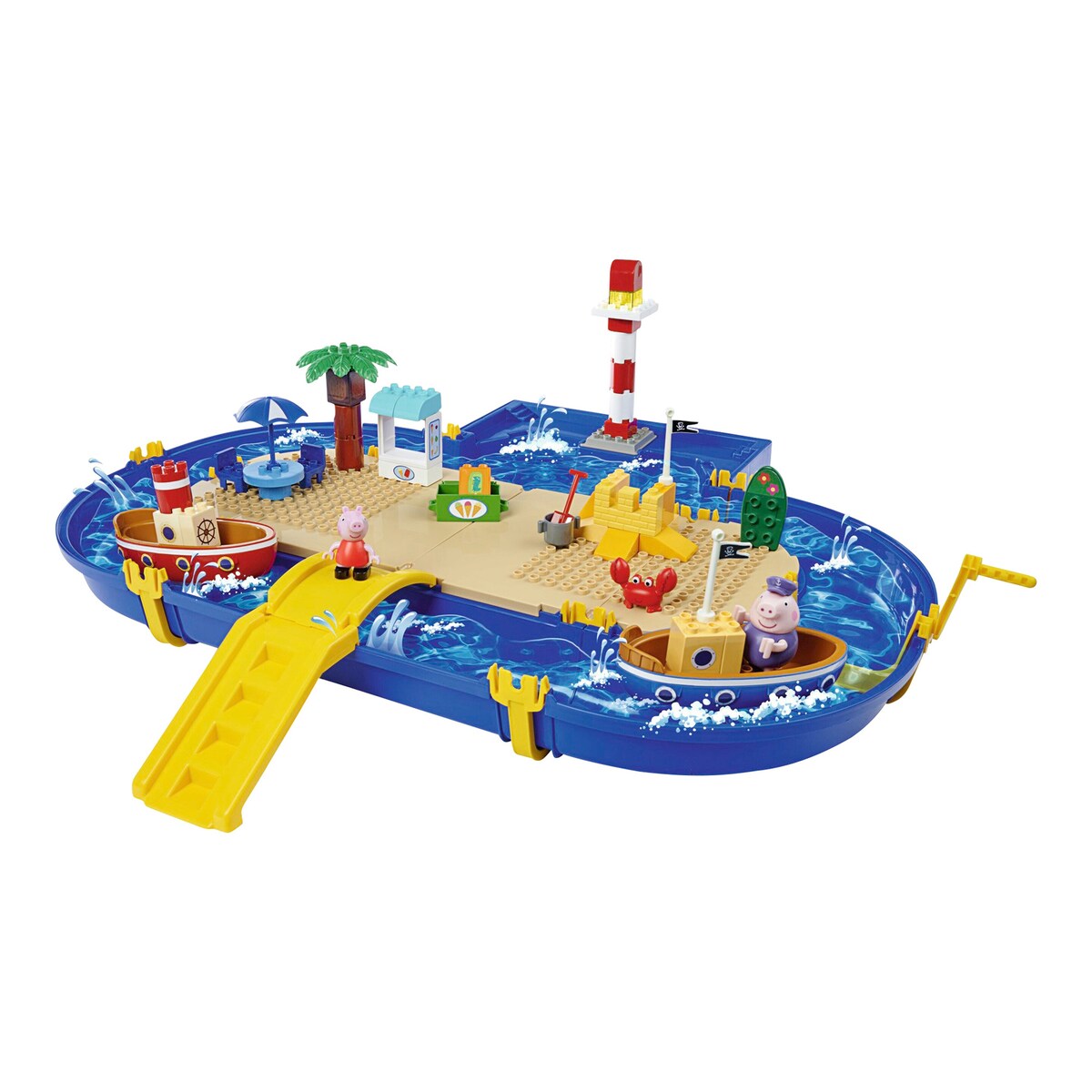 Vannbane Peppa Holiday med 3 figurer og 2 båter bakside