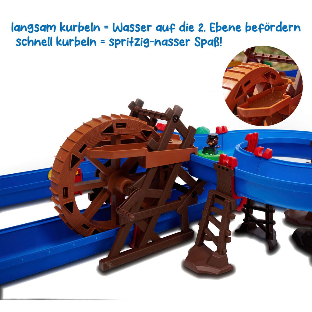 Nærbilde av figurer på Vannbane WaterWheel