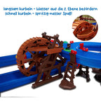 Nærbilde av figurer på Vannbane WaterWheel