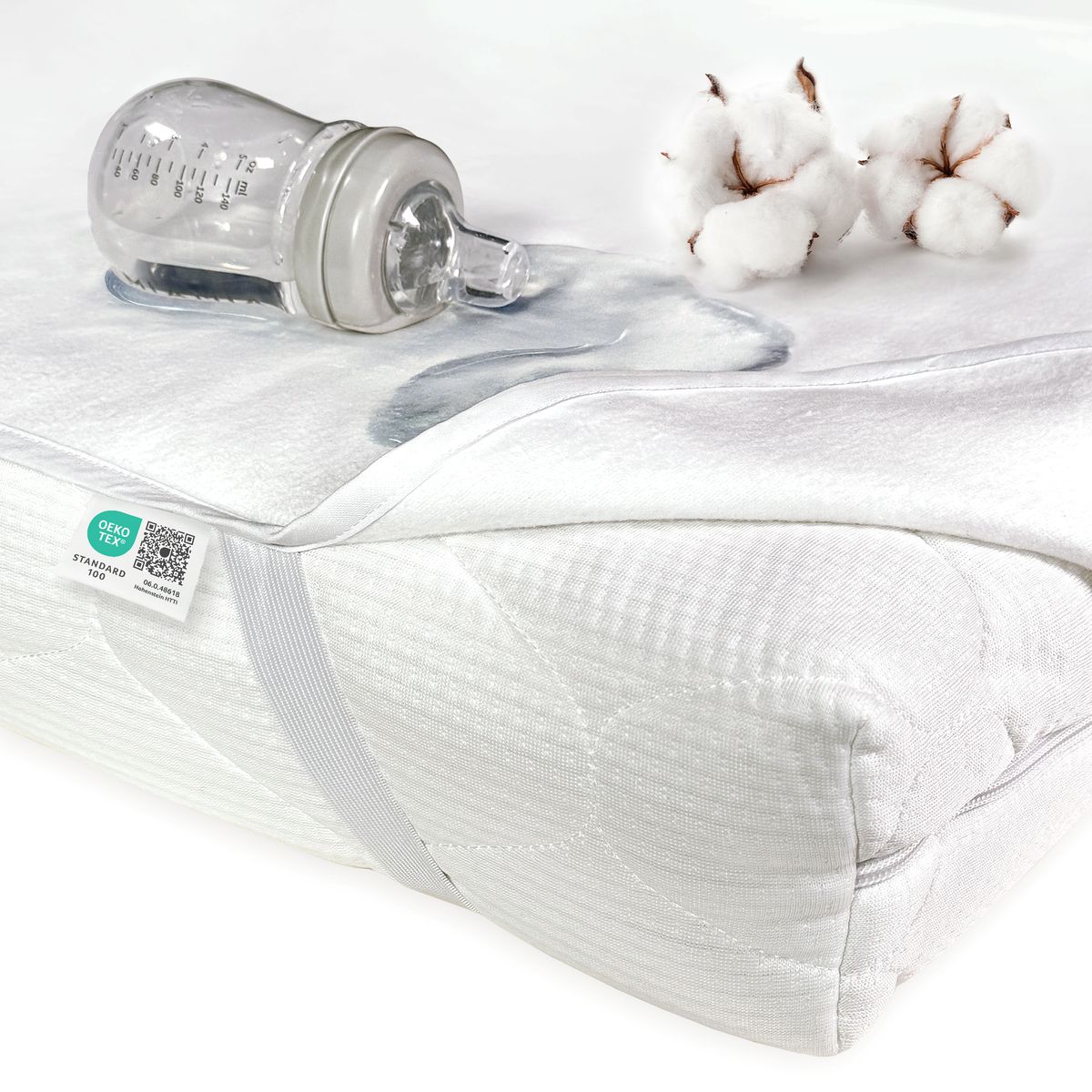 Vanntett madrassbeskytter i molton 70 x 140 cm til babyseng - Makian