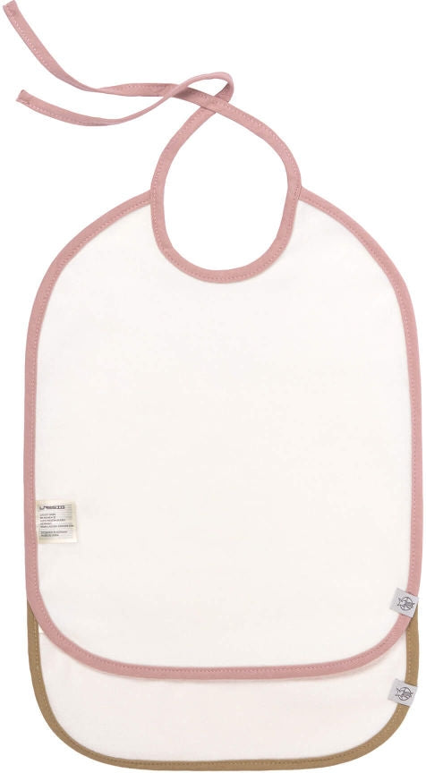 Vanntette smekker 6-24 mnd 2-pack Chinchilla økologisk bomull bakside