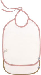 Vanntette smekker 6-24 mnd 2-pack Chinchilla økologisk bomull bakside