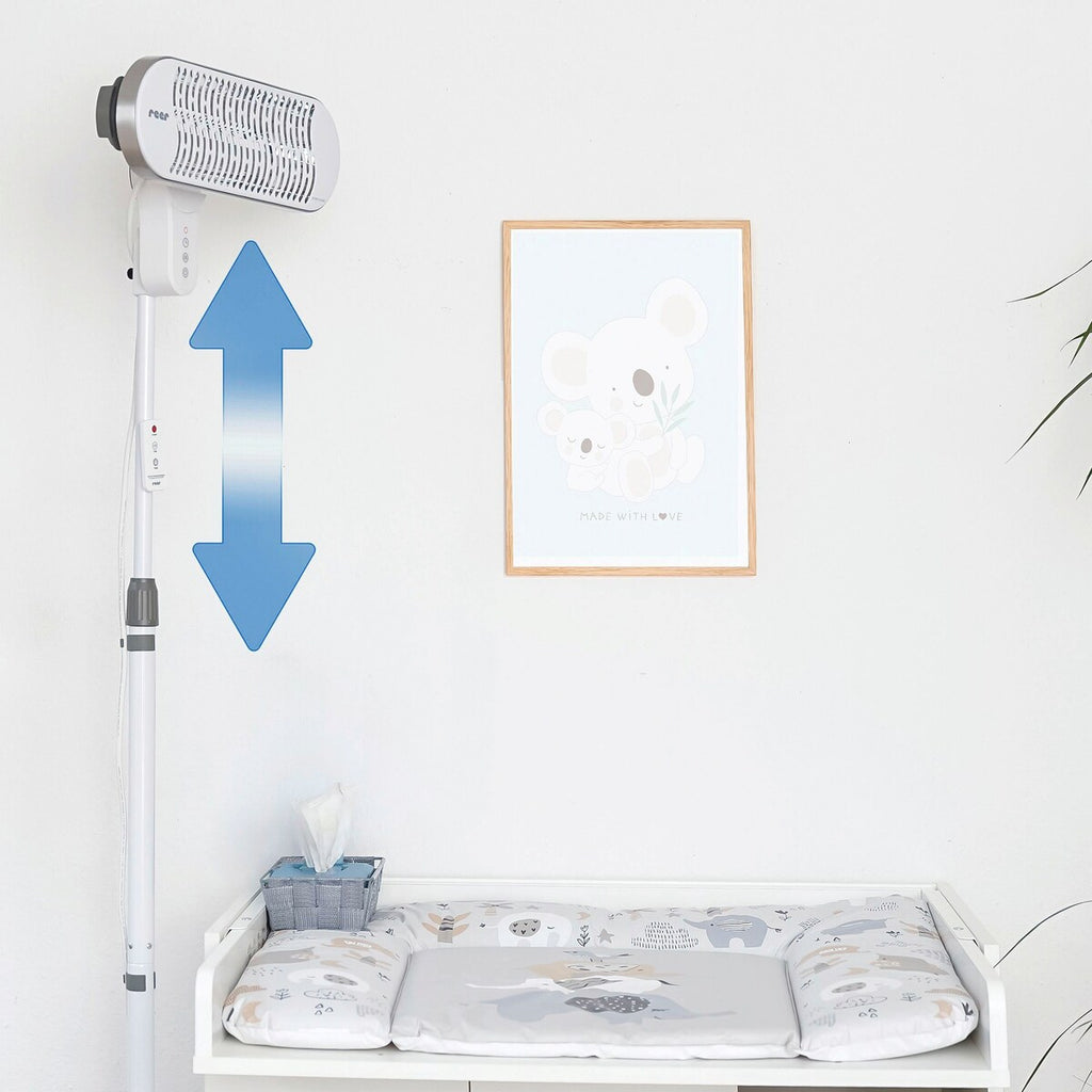 Varmelampe 2-i-1 HeatCare+ Flex med gulvstativ 700 W med kabel og jordet plugg