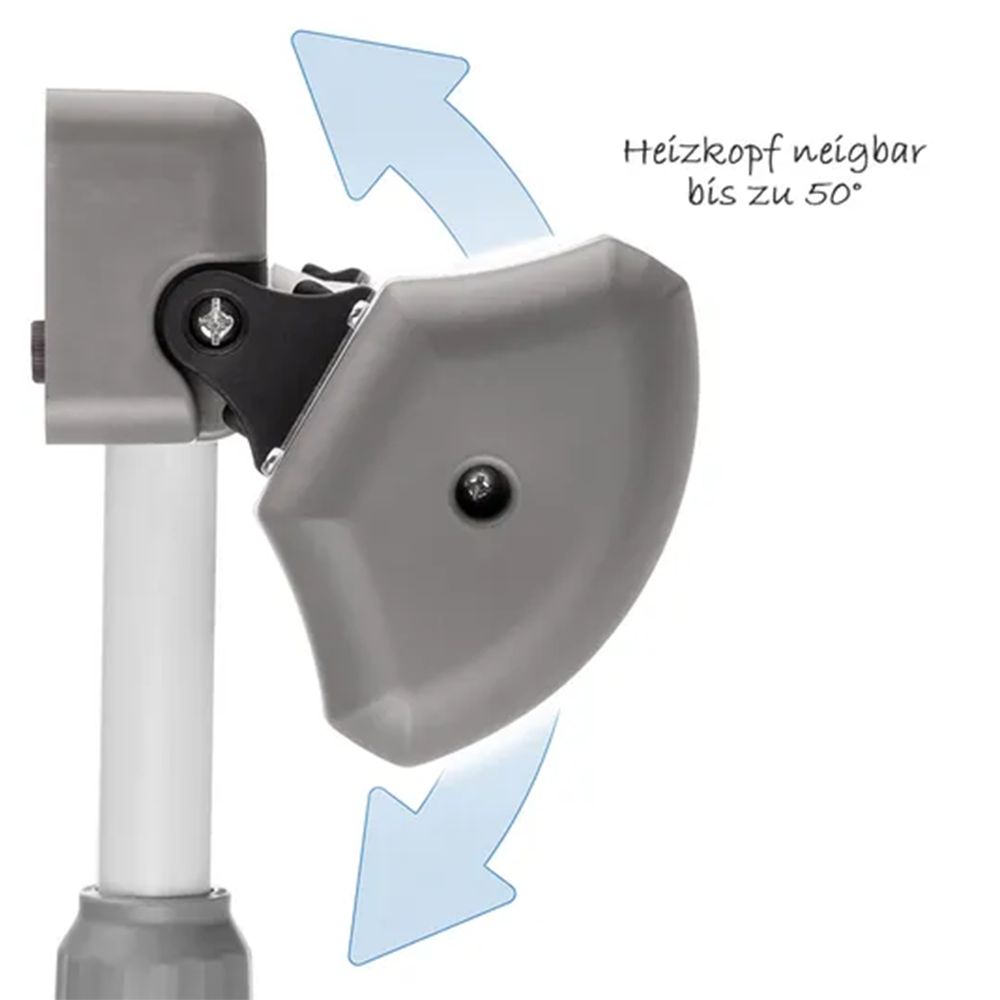 Varmelampe Easy Heat Flex til stellebord med stativ bakside