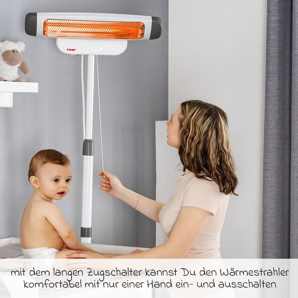 Varmelampe FeelWell 2-i-1 med justerbar teleskopstang
