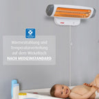 Detalj av regulerbar varmelampe FeelWell til stellebord