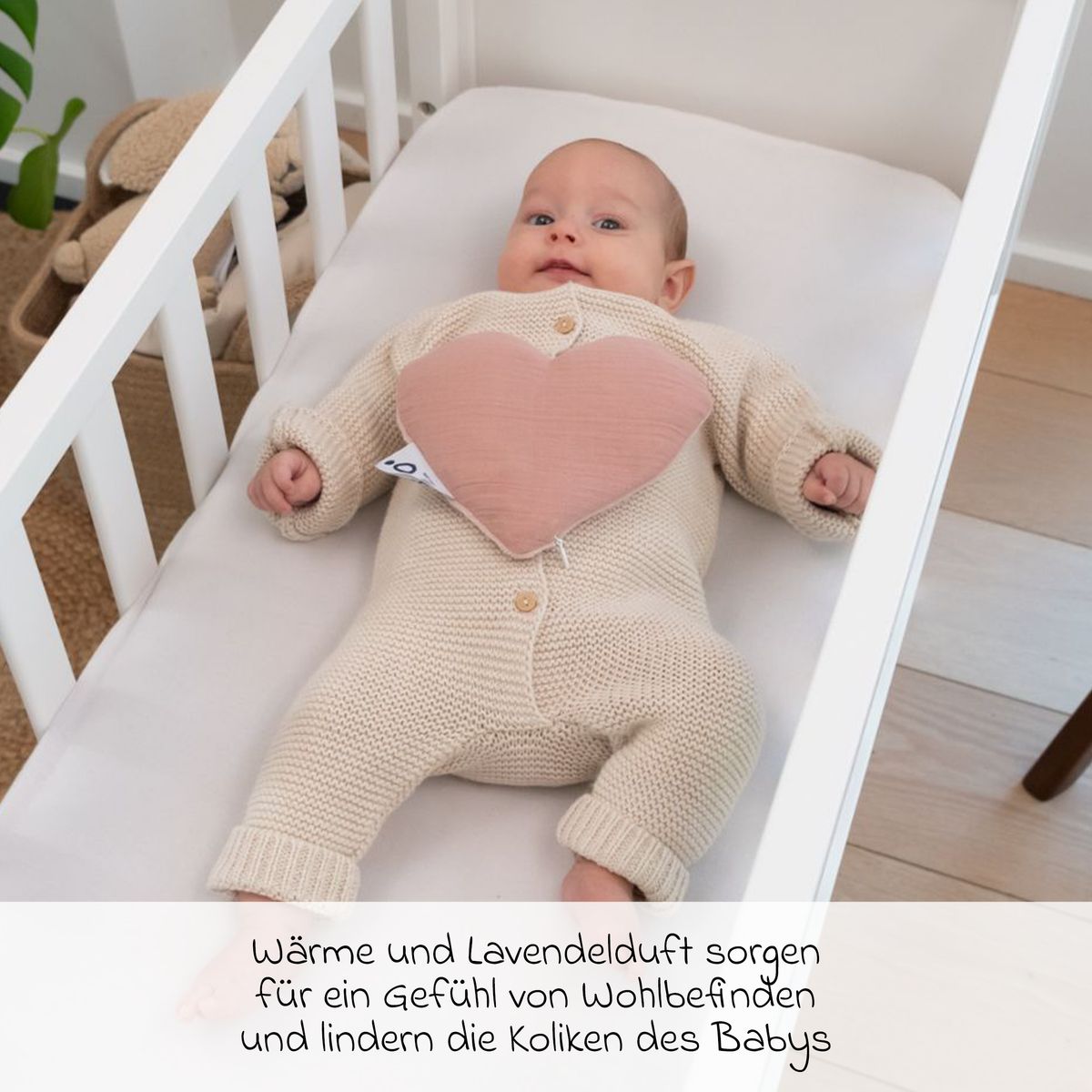 Detalj av Varmepute Snoogy med rapsfrøfyll og lavendelduft