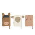 Vaskekluter 3-pack Sylvester Farm bomullsfrotté 21x15 cm fra Liewood