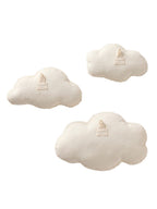 Montert veggdekor skyer i teddyfleece 3-pk på barnerom
