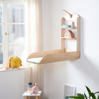 Montert vegghengt stellehylle med stellematte Frosty Green