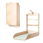 Oversikt vegghengt stellehylle med stellematte Frosty Green