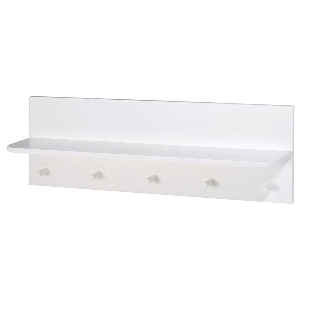 Vegghylle Dreamworld 3 med 5 kroker 90x15 cm forfra