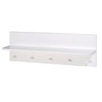 Vegghylle Dreamworld 3 med 5 kroker 90x15 cm forfra