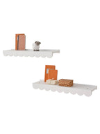 Bakside av Vegghylle FESTON sett med 2 stk. MDF 54 x 12,5 cm hvit