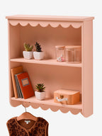 Bakside av Vegghylle FESTON med knaggrekke MDF 52 x 59 cm rosa