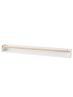 Vegghylle KONFETTI MDF og furu 100 cm hvit/natur detalj av stang i furu