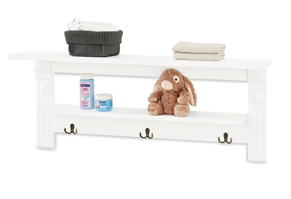 Vegghylle med garderobe „Emilia" 100 x 40 cm forfra