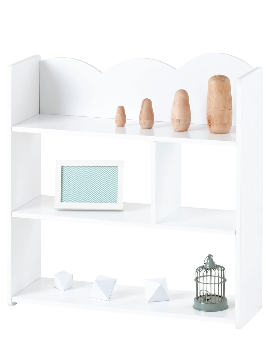 Vegghylle sky for barnerom MDF hvit 60x63 cm montert på vegg