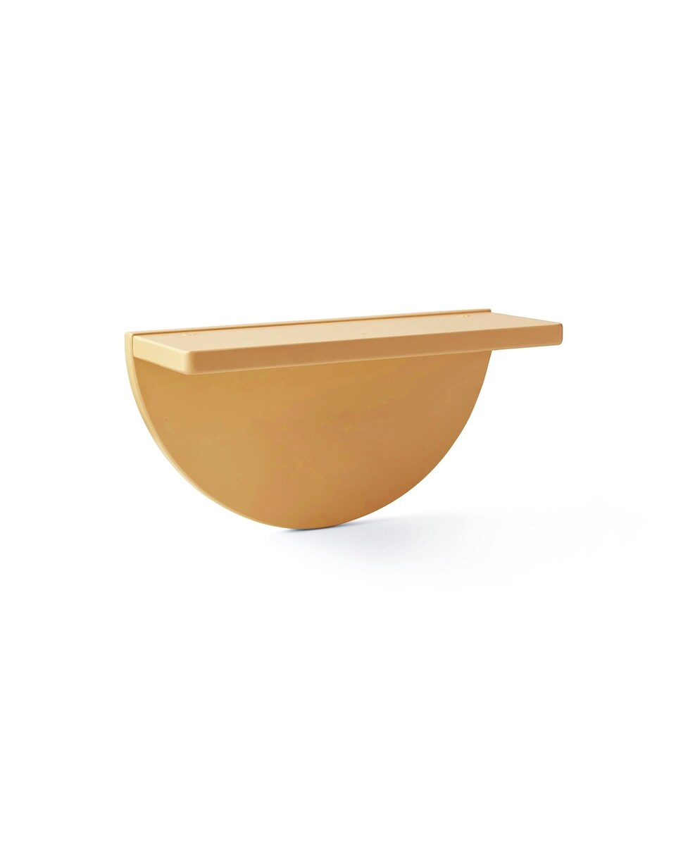Detalj av krok på Vegghylle Star gul FSC-sertifisert MDF 30 x 16 cm